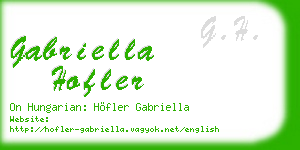 gabriella hofler business card